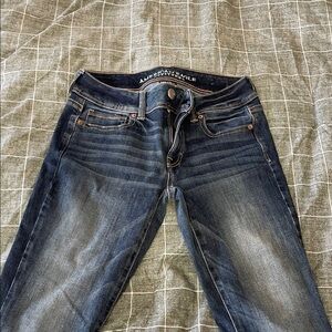 American Eagle Outfitters Women's Dark Blue Skinny Jeans